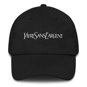Casquette Vivre Sans L'argent Black